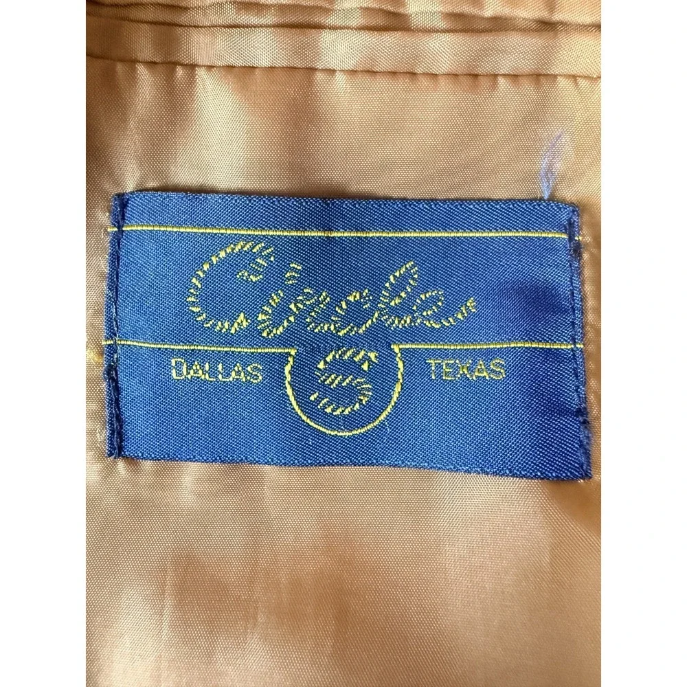 CIRCLE S - Men's VTG Western Canvas Blazer Sport Coat - Embroidered Yoke  - 54L‎